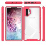 Wholesale Galaxy Note 10+ (Plus) Clear Dual Defense Hybrid Case (Hot Pink)